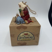 Jim Shore Santa kneeling by Jesus. Item Number 4013899 Ornament - £19.36 GBP