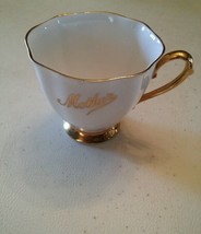 020 Vintage Royal Standard Fine Bone China Mother Cup Englang Gold &amp; White - £7.16 GBP