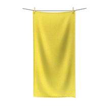 Sunshine Yellow Lemon: Denim-Inspired, Cheerful Fabric - Polycotton Towel - £40.48 GBP+