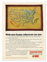 Print Ad Ramada Inns Welcome Home Needlepoint Vintage 1973 Advertisement - £7.62 GBP
