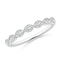 Angara Lab-Grown 0.2 Ct Pave Set Round Diamond Milgrain Wedding Ring in ... - £178.37 GBP