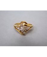 VINTAGE ESTATE WOMEN&#39;S 14K GOLD DIAMOND CLUSTER RING 3.3g  E1661 - £272.47 GBP
