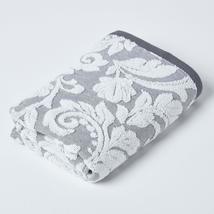 Silver Turkish Cotton Pattern Super Soft Fluffy &amp; Guest Towel 600 GSM - $10.99