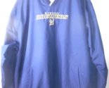 Majestic Mens Sz 2XL Milwaukee Brewers V Neck Pullover Mesh Side Zip Win... - $42.56