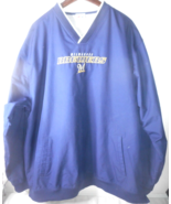 Majestic Mens Sz 2XL Milwaukee Brewers V Neck Pullover Mesh Side Zip Win... - £33.39 GBP