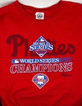 Philadelphia Phillies 2008 World Series Champions Screen Printed Red Shirt M - £9.54 GBP