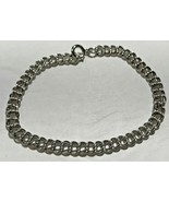 Double Chain Link Bracelet Sterling Silver .925 - £19.46 GBP