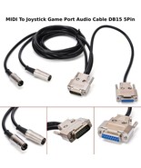 DIN Wire Cord MIDI To Joystick Game Port Audio Cable DB15 Pin DIN Wire C... - £21.69 GBP