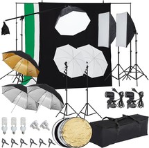 A Photography Lighting Kit That Includes Backdrops, An 8-Point 5 Ft By 10 Ft - $185.66