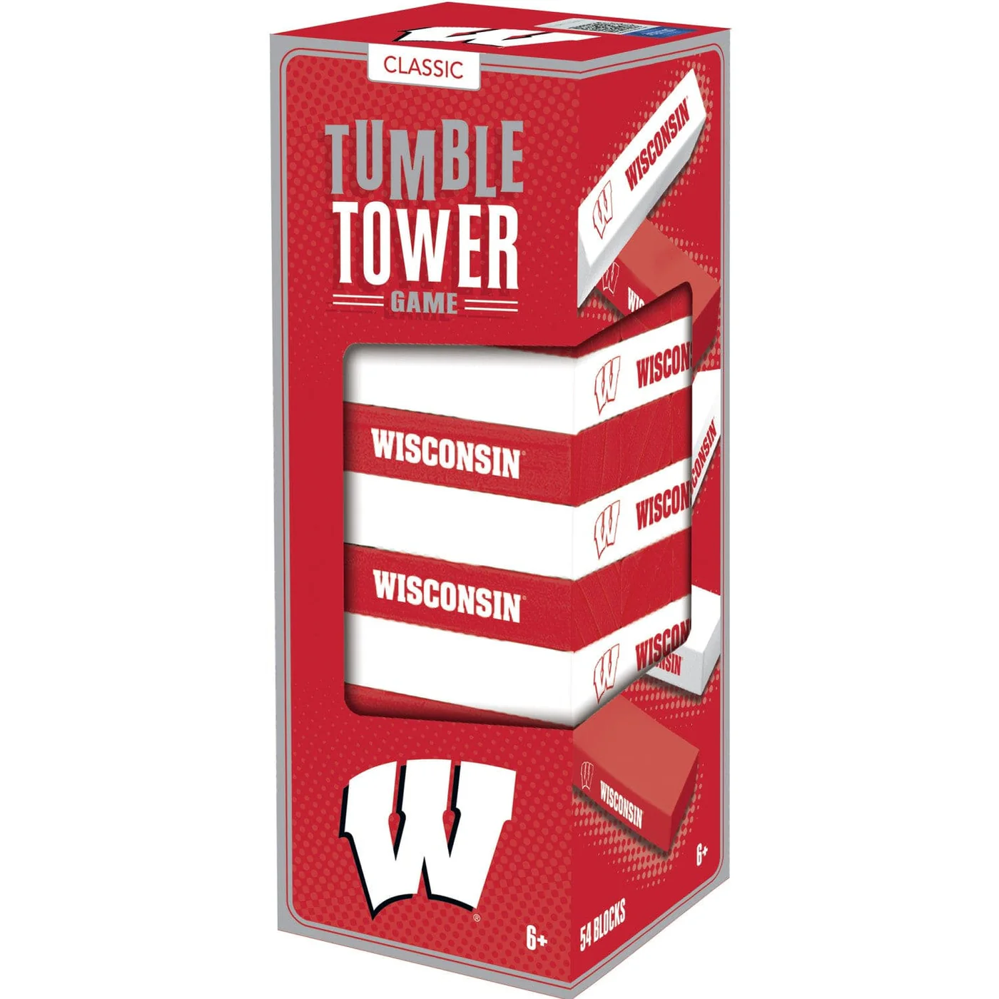 Wisconsin Badgers NCAA Wood Tumble Tower Game by Masterpieces - £16.10 GBP