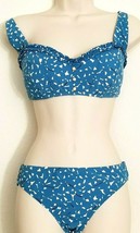 Marc Jacobs 2PC Bikini Swim Suit Retro Swimwear Aruba Blue Ivory Sz Lnwt! - £59.97 GBP