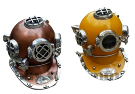 Vintage Style Divers Diving Helmet US Navy Marine V Mark Aluminum &amp; Steel Helmet - £312.91 GBP