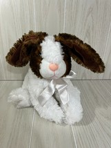 The Petting Zoo brown white plush bunny rabbit stuffed animal pink ribbo... - £11.86 GBP