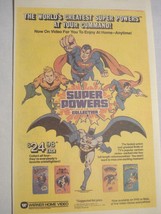 1986 Color Ad Superpowers Videocassette Collection Superman, Batman, Superboy - £6.40 GBP