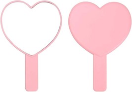 TBWHL Heart-Shaped Travel Handheld Mirror, Cosmetic Hand Mirror with Han... - $389.67 MXN