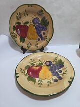 Home Trends Granada 11" Dinner Plates, Lot of 2, Fruit Design - $20.91