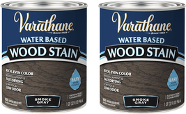 381121-2PK Water Based Wood Stain, Quart, Smoke Gray, 2 Pack - $25.11