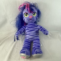 Build a Bear 19&quot; Honey Girls Purple with black stripes cat tiger preowned - £6.38 GBP