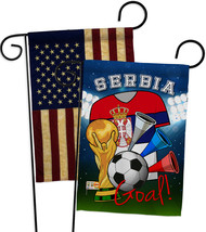 World Cup Serbia Soccer - Impressions Decorative USA Vintage - Applique Garden F - £24.49 GBP