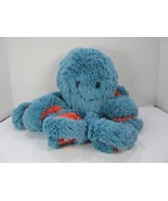 Manhattan Toy Octopus 9" tall plush stuffed animal blue pink furry soft chenille - $14.03