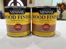 (2) MINWAX 218 Puritan Pine Oil Based Wood Stain 1/2 Pt Small Can 8 Oz. NEW - £34.61 GBP