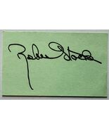 Robert Stack (d. 2003) Signed Autographed 3x5 Index Card - $458.60 MXN