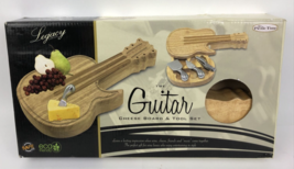 Guitar Cheese Board &amp; Knife Set, Novelty Charcuterie Board Set w Cheese ... - £31.59 GBP