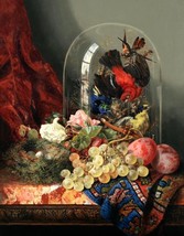 Giclee Oil Painting Fruit and Bird&#39;s Nest Still Life - £6.73 GBP+