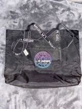 rare L.A Gear Womens Black Tote Vintage 1990s beach bag travel sack with tag - $39.99
