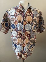 Reyn Spooner DODGERS Los Angeles &amp; Brooklyn Hawaiian Shirt Size M Button Front - £29.54 GBP