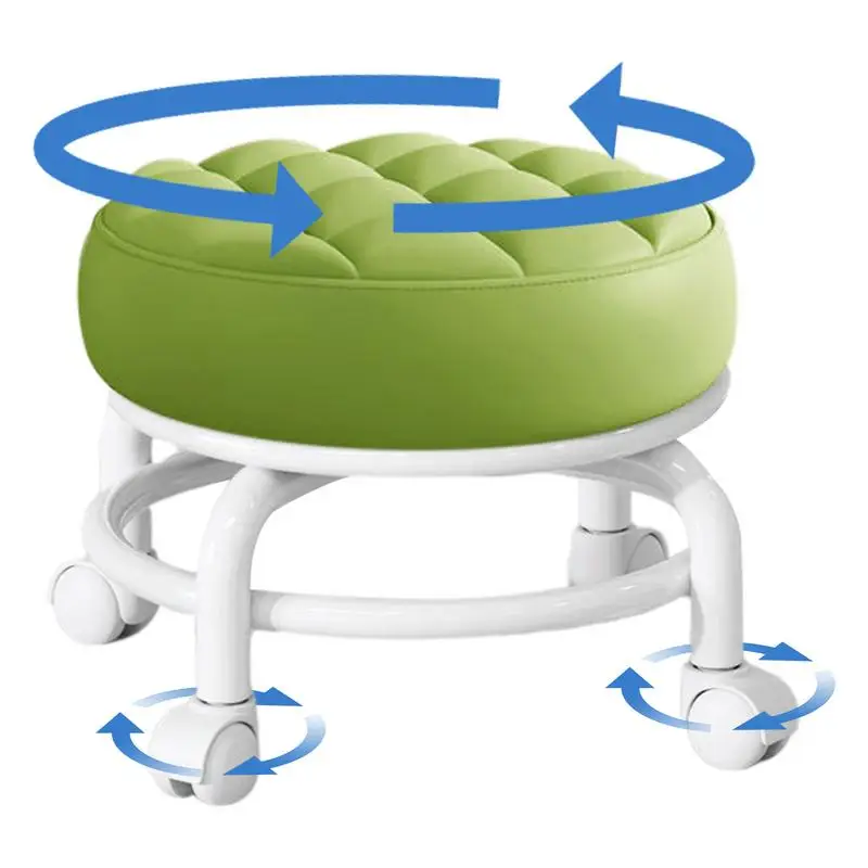Household Universal Wheel Small Stool 360 Degree Rotating Children Pulley Low - £19.65 GBP