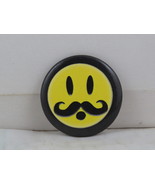 Novelty Pin - Mr Smiley Face Shocked with Moustache - Celluloid Pin  - $15.00