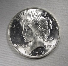 1923 Silver Peace Dollar UNC Coin AN394 - $53.46