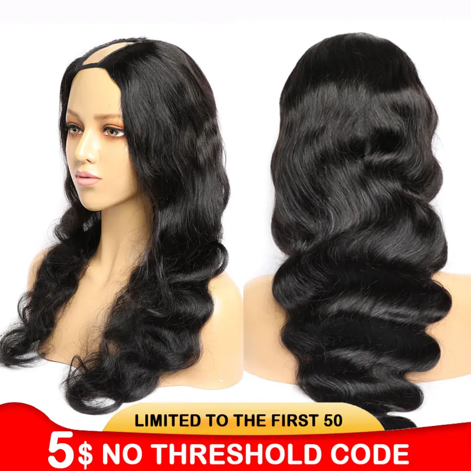 Modern Show Body Wave U Part Wigs For Women Peruvian Real Human Hair 18 - £54.45 GBP+