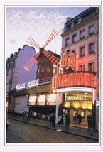 Postcard La Moulin Rouge At Night Paris France - £2.26 GBP