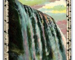 American Falls From Below Niagara Falls NY Faux Birch Border DB Postcard... - $2.92