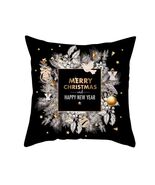 Anyhouz Pillowcase Black Circular Festive Christmas Cotton Polyester  - $566.91 MXN+