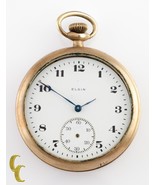 Elgin Antique Open Face Gold Filled Pocket Watch Gr 303 Size 12 7 Jewel - $10,514.87 MXN
