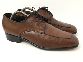 Vintage Bostonian Oxford Leather Shoes Lace Up Brown Mens 9.5 Excellent USA - $29.65