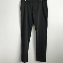 Zara Dress Pant 32 Black Satin Straight Leg Flat Front Cocktail Club Dance - $27.66