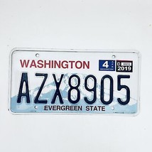 2019 United States Washington Evergreen Passenger License Plate AZX8905 - £14.78 GBP