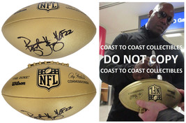 Bryant Young San Francisco 49ers Notre Dame signed Gold football COA proof auto - £158.26 GBP