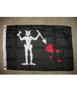 2X3 Pirate Black Beard Boat Car Motorcycle Flag - $84.39 MXN