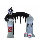 USED 8 Foot Halloween Inflatable Ghost Skeleton Grim Reaper Decoration S... - £63.59 GBP