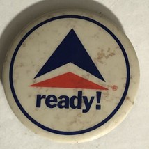 Delta Ready vintage Pinback Button Delta Airplane J3 - $5.93