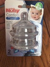 NUBY Comfort Replacement Nipples Advanced DUAL- Vent Valve 6+m Ships N 24h - £15.17 GBP