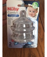 NUBY Comfort Replacement Nipples Advanced DUAL- Vent Valve 6+m Ships N 24h - $26.73 CAD