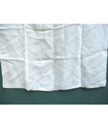 ECHO Pure Silk 22 x 20.5 Shimmery Ivory Square Scarf Vintage Hand Rolled... - £11.36 GBP