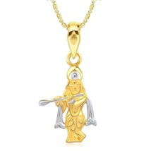 Krishna Ji Kanha God Pendan with Chain Gold Plated Locket - £30.09 GBP