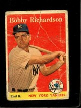 1958 Topps #101 Bobby Richardson Poor Yankees *NY0586 - £6.12 GBP